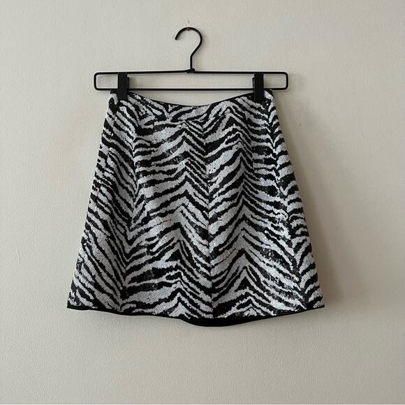 Revolve LPA Zebra Sequin Mini Skirt - Picture 4 of 5